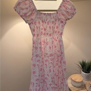 LoveShackFancy Girls Muriella Flutter Sleeve Dress